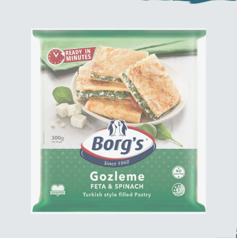 Borg's Gozleme Feta and Spinach 300g