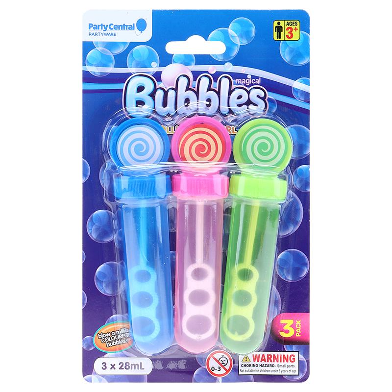Lollipops Swirl Magical Bubbles 3pk