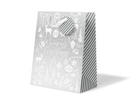 Xmas Silver Season Greeting Gift Bag