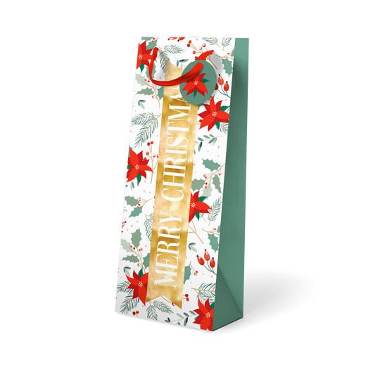 X'mas Gift Bottle Bag Foliage