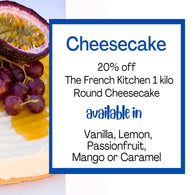 The French Kitchen 1 Kilo Round Cheesecake Round on Sale 