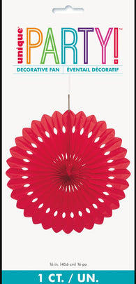 Decorative Fan Ruby Red