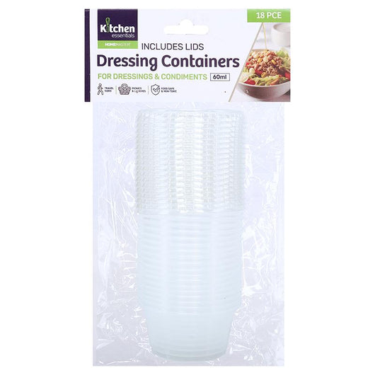 Dressing Containers with Lids 18pk 60ml