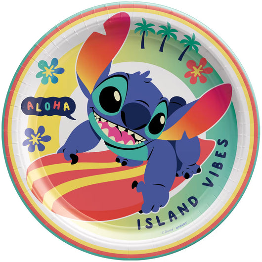 Stitch 9” Paper Plates 8pk