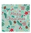 Christmas Napkins | Teal Merry Christmas | 20pk