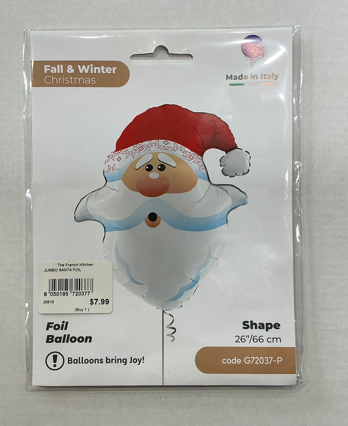 66cm Santa Head Balloon