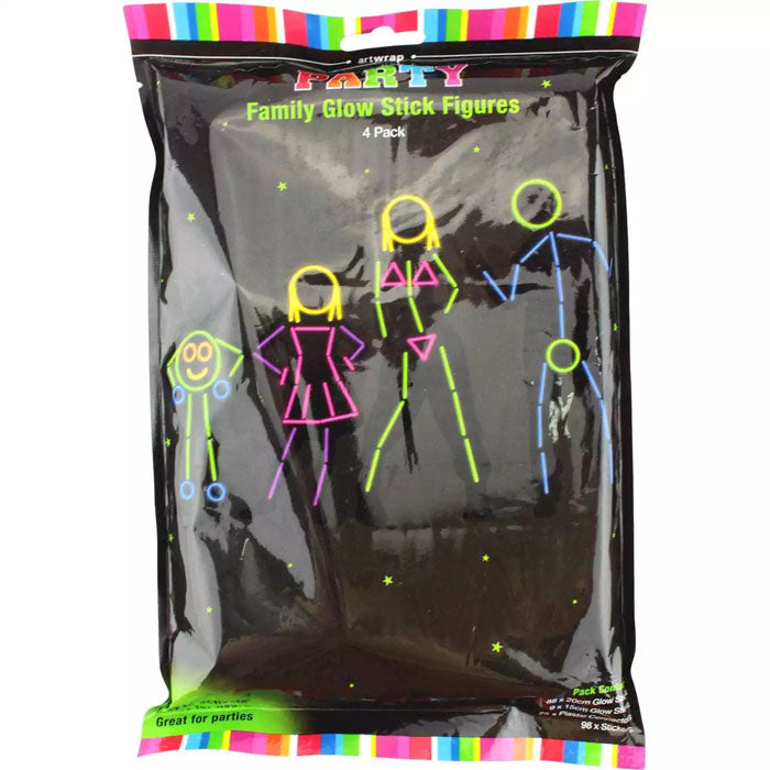 Party Family Glow Stick Figures (4Pack)