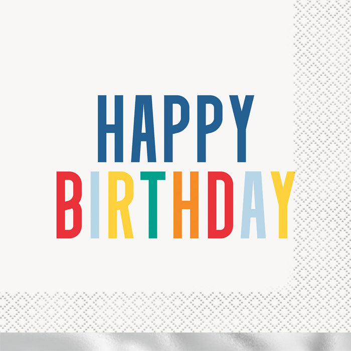 Happy Birthday Lunch Napkin Dots | The French Kitchen Castle Hill