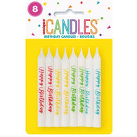 Happy Birthday Candles 8pk