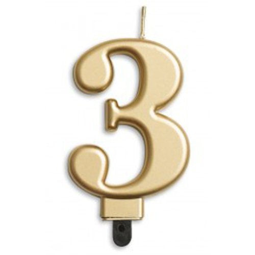 Jumbo Number Candle | Gold