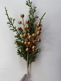 Green Pine with Gold Balls | 50cm