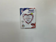 Happy Valentines Day Heart Geometric Pattern Foil Balloon