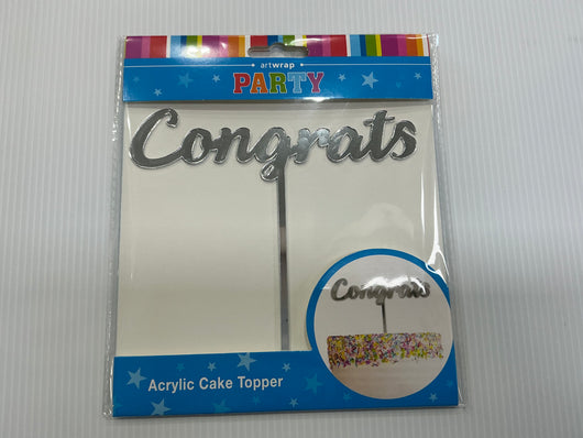 Acrylics Congrats Cake Topper