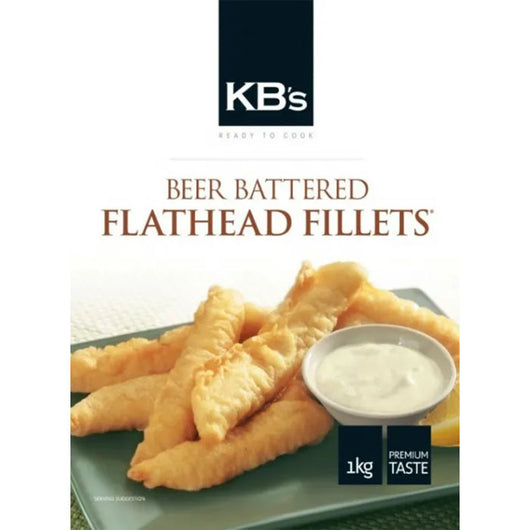 KB Beer Battered Flathead Fillets 1 kg