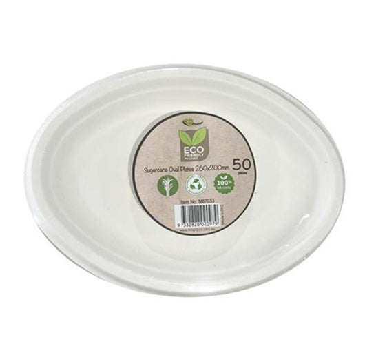 Sugarcane Oval Plate 260x 200mm (50)