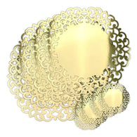 Decorative Metallic Placemat & Coaster Set