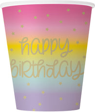 Rainbow Stars Pastel Cup 8CT