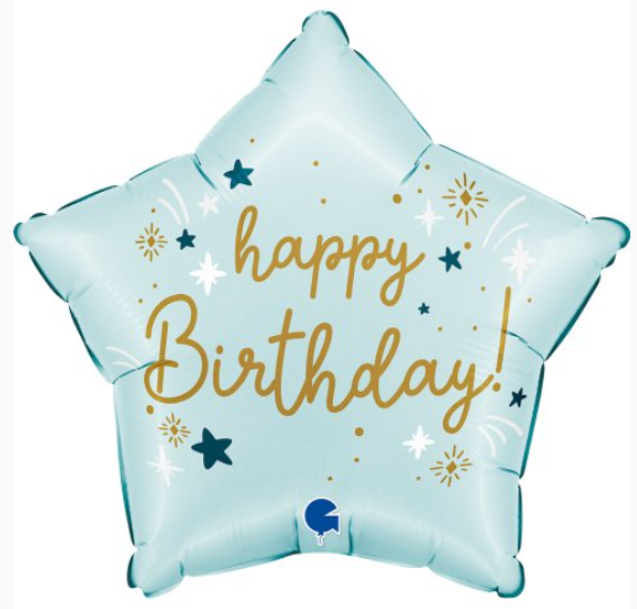 Blue Birthday Star 18inch Star