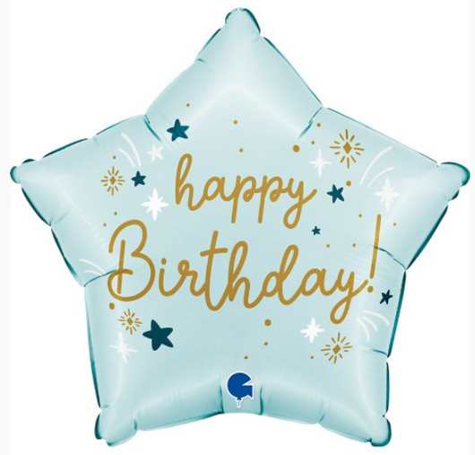 Blue Birthday Star 18inch Star