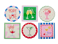 Cocktail Ceramic Coaster 10cm