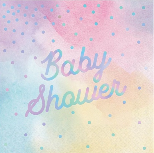 Baby Shower Pastel  Rainbow Napkins 16pk