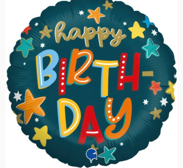 Stars Birthday 18inch Round
