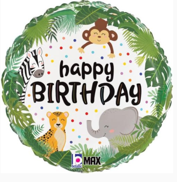 Jungle Birthday 18inch Round