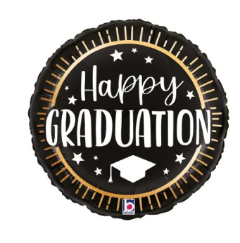 18inch Happy Graduation Seal Round