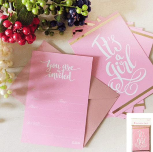 It's a Girl or Boy Invitations 8pk