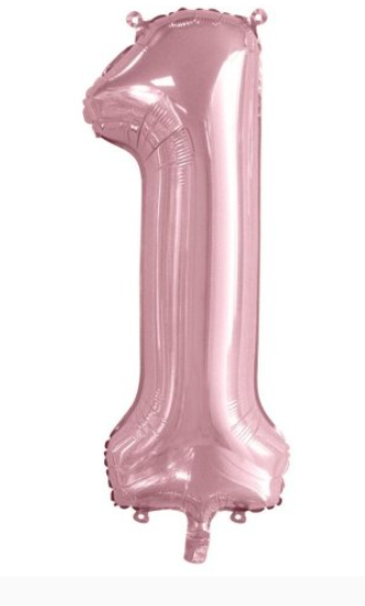 Light Pink Jumbo Number Foils