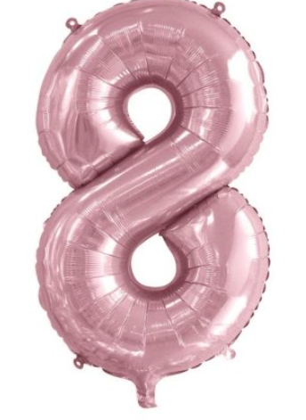 Light Pink Jumbo Number Foils