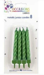 Jumbo Metallic Birthday Candles
