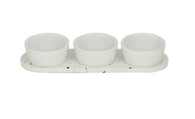 Assemble Terrazzo Tray with 3 Ceramic Bowls