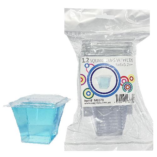 With Lid Dessert Cups PK12
