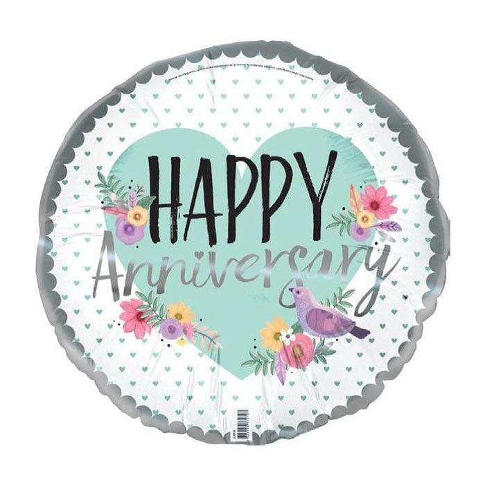Artwrap Happy Anniversary Birds Foil 45cm