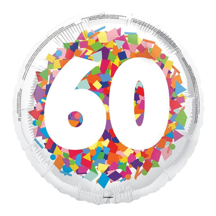 Bright Confetti Birthday Foil Balloon – 45cm