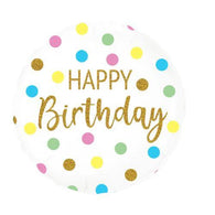 Pastel Dots Happy Birthday Balloon 18