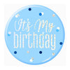 Glitz "It's My Birthday" Badge – Blue or Pink