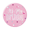 Glitz "It's My Birthday" Badge – Blue or Pink