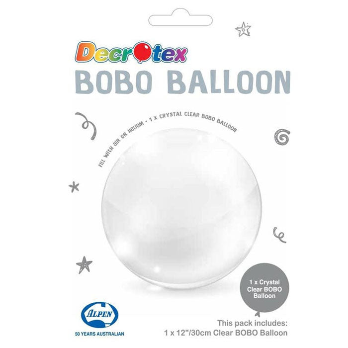 Crystal Clear Round Bobo Balloon – 46cm
