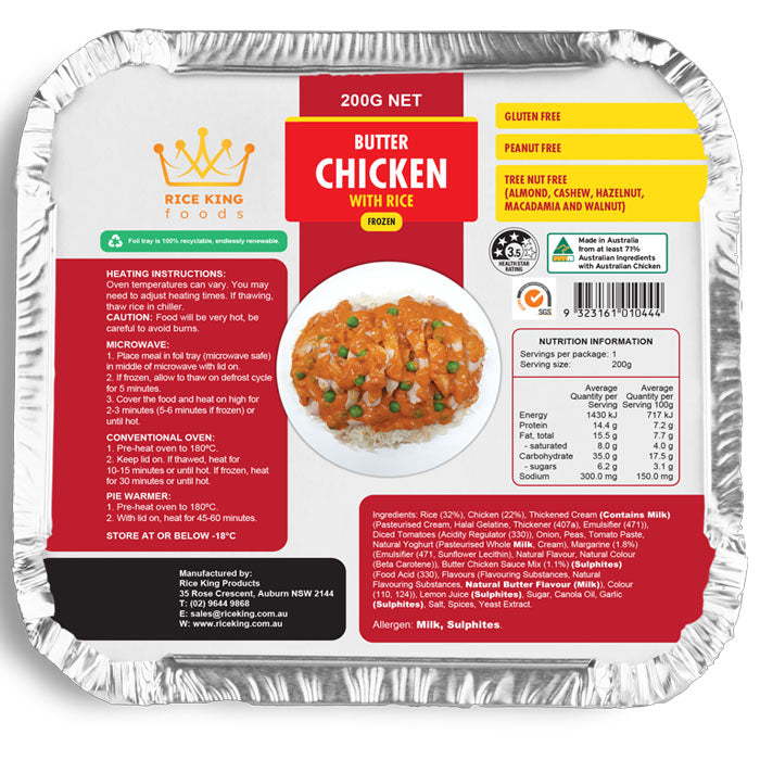 Rice King Butter Chicken – with Peas & Rice