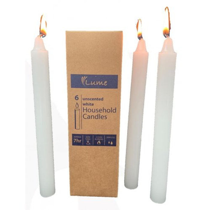 6 pk Household Candles | 7hr burn