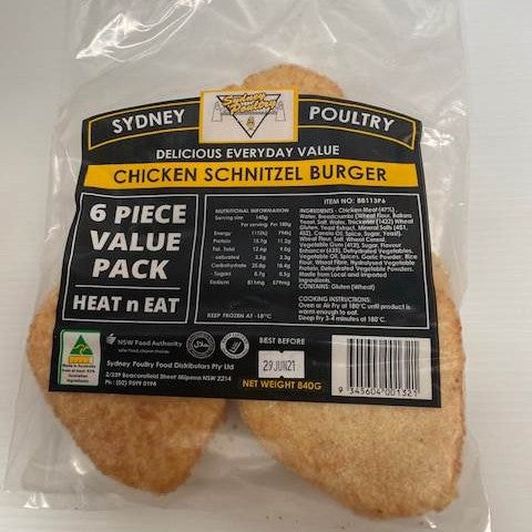 Chicken Schnitzel Burger | Sydney Poultry