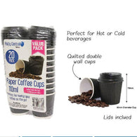 Espresso Coffee Cups with Lids | 20 pack