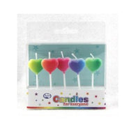 Mixed Heart Candles 5pk | The French Kitchen Castle Hill  