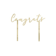 Gold Congrats Cake Topper