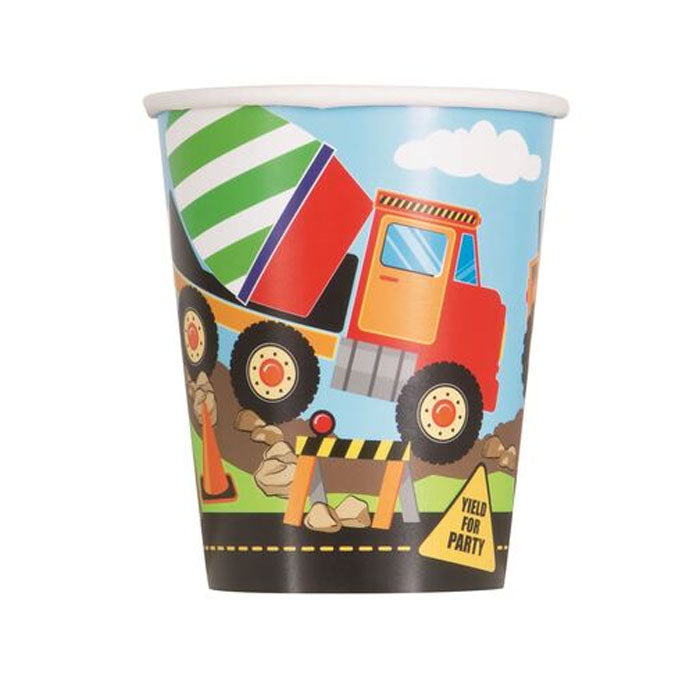 Construction Themed Paper Cups 8pk