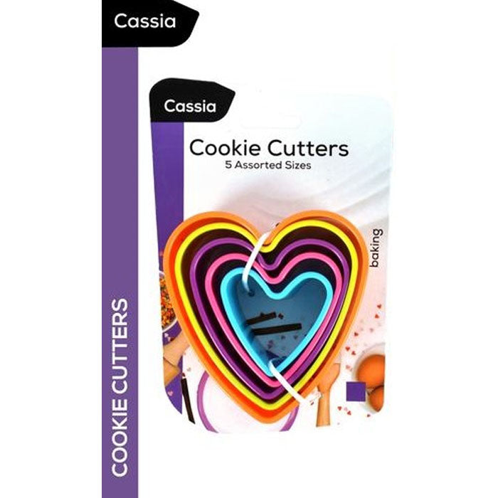 Heart Coloured Cookie Cutter 5 Pack The French Kitchen Castle Hill