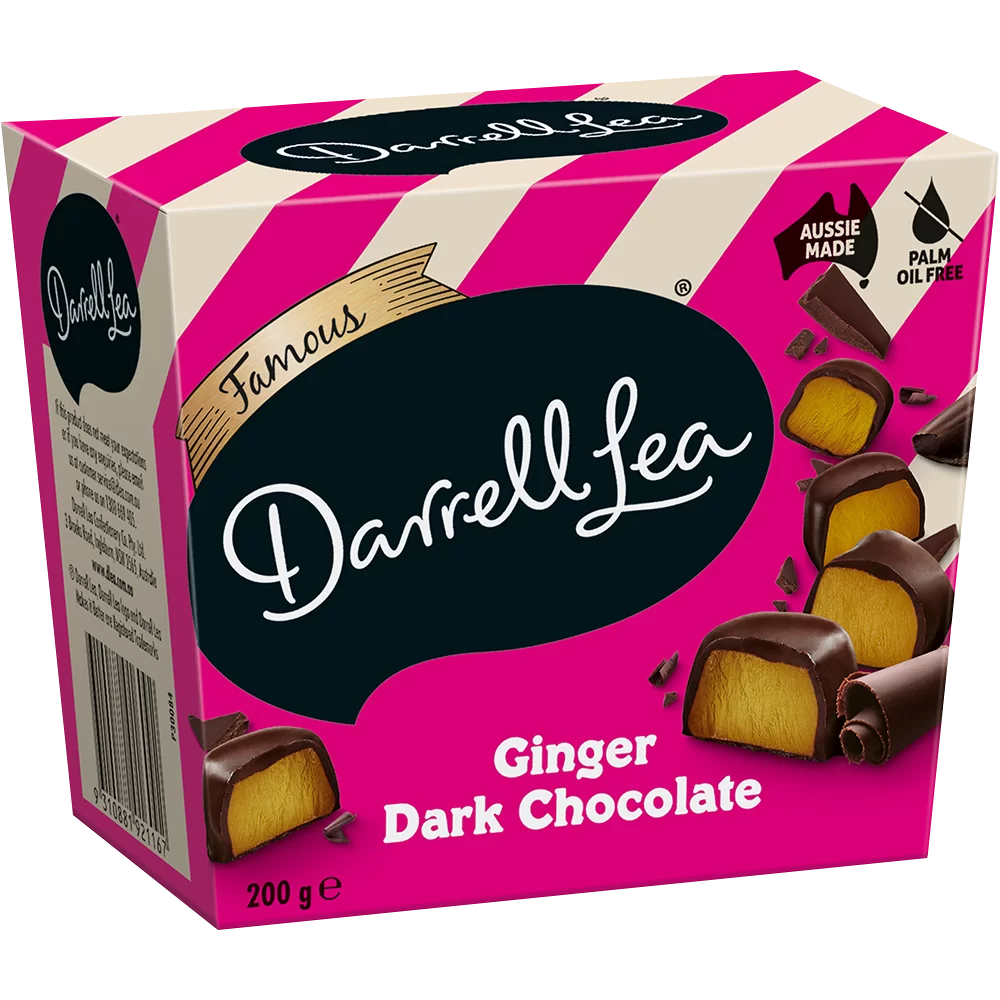 Darrell Lea Dark Ginger Box 200g