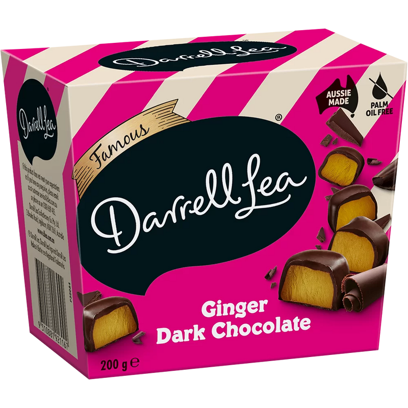Darrell Lea Dark Ginger Box 200g